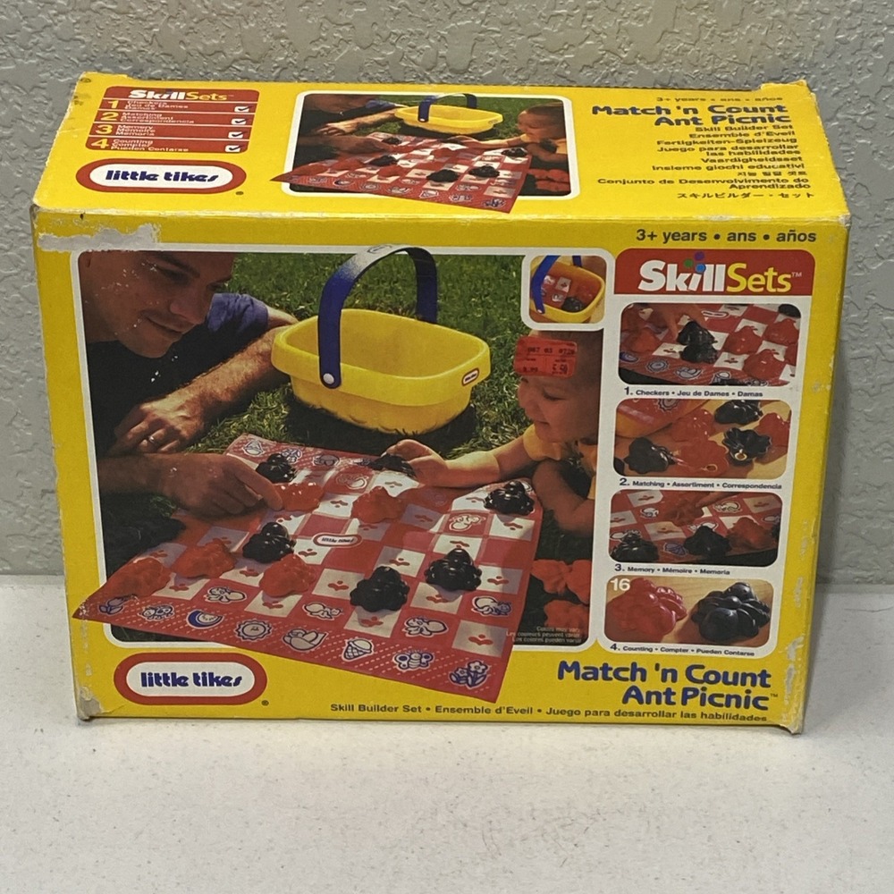 VTG 4 in 1 Little Tikes SkillSets Match 'n Count Ant Picnic Skill Builder Set